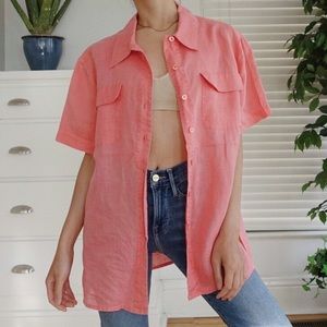 Vintage 90’s linen short sleeve top